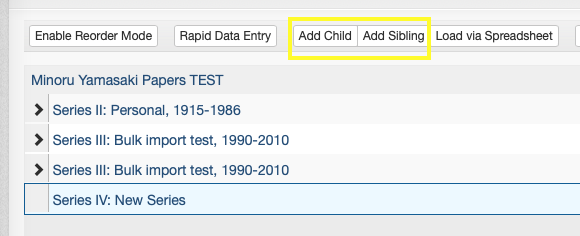 Add Child or Sibling
