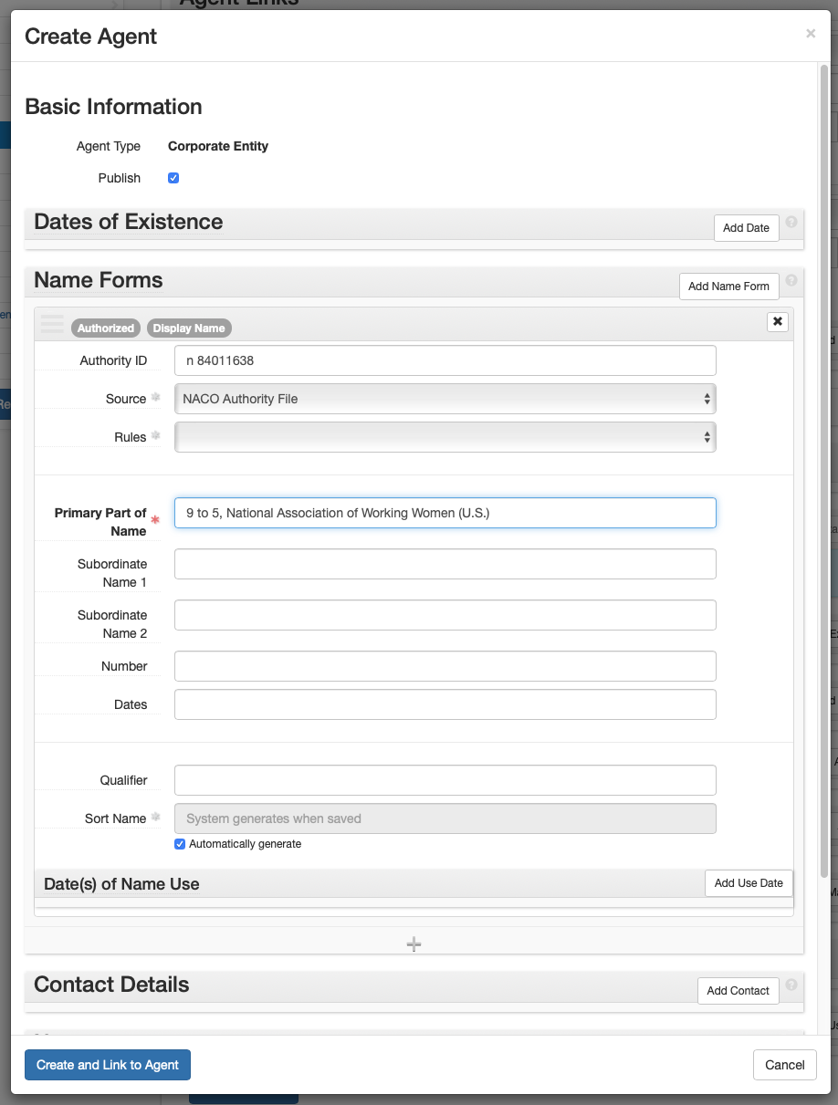 Create Corporate Entity
