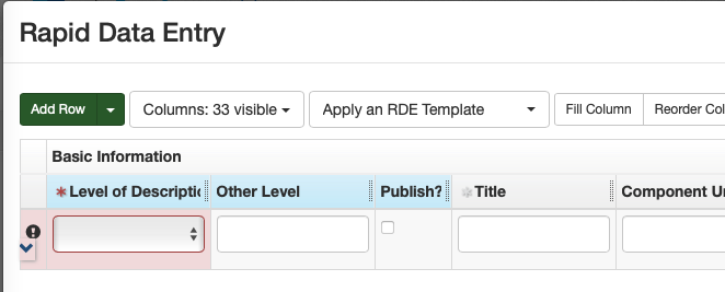 Rapid Data Entry Form